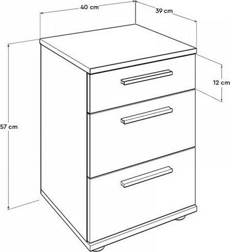 Trendline Wooden Bedside Table Καρυδί 40x39x57cm