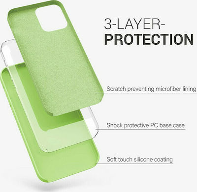 KWmobile Rubber Silicone Back Cover Tomatillo (iPhone 12 / 12 Pro)