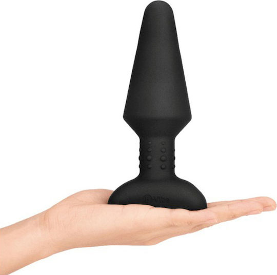 b-Vibe Rimming Plug 2 Πρωκτική Σφήνα με Δυνατότητα Ασύρματης Λειτουργίας και Δόνηση XLarge Μαύρη 17cm