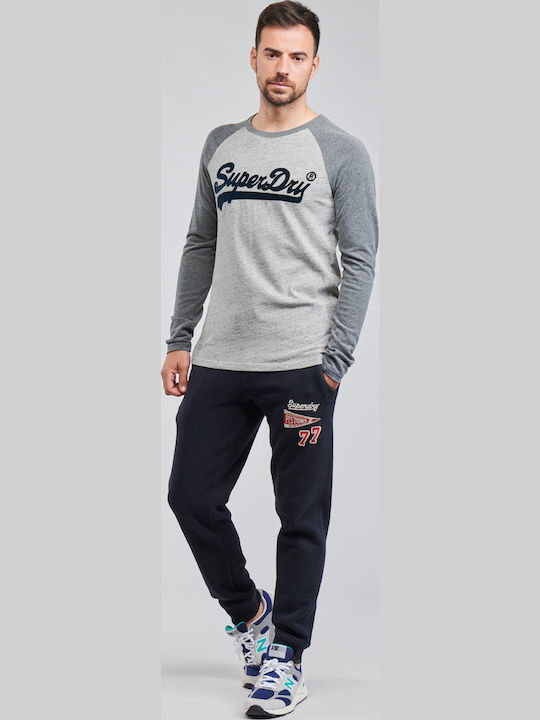 Collegiate Joggers Παντελόνι Φόρμας με Λάστιχο Navy Μπλε