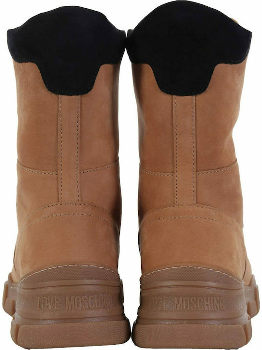 Leder Stiefeletten Damen Gelb