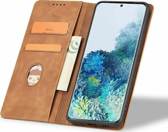Bodycell PU Leather Wallet Synthetic Leather Brown (iPhone 13 Pro Max)