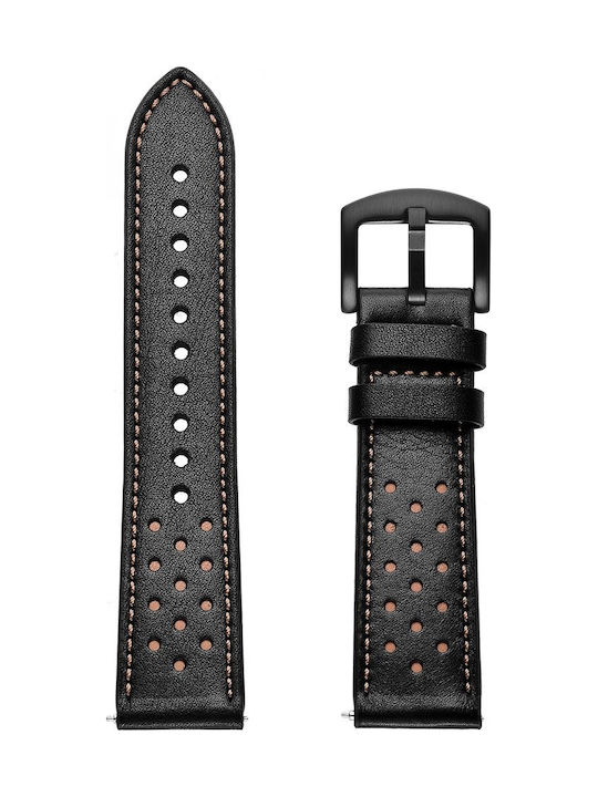Tech-Protect Leather Strap Leather Black (Galaxy Watch4/5/6/7/FE/4 Classic/6 Classic/5 Pro)