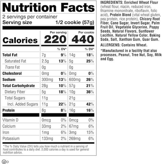 Lenny & Larry's Kekse Protein The Complete Cookie Klassisch Zitrone & Mohnsamen 1Stück 113gr