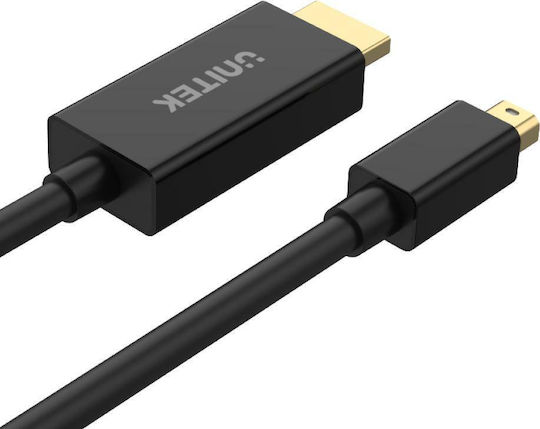 Unitek Cable mini DisplayPort male - HDMI male 2m Μαύρο (V1152A)