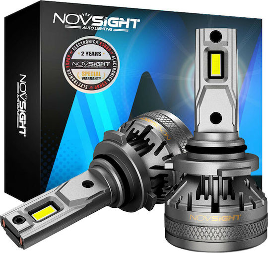 NovSight Car HB3-9005 Light Bulb LED 6500K Cold White 12-24V 60W 2pcs