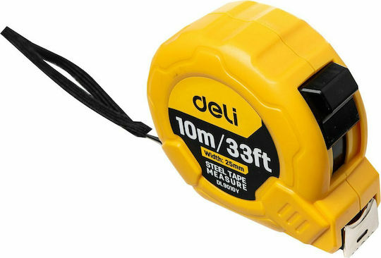 Deli Метрическа лента с автоматично връщане 25мм x 10м