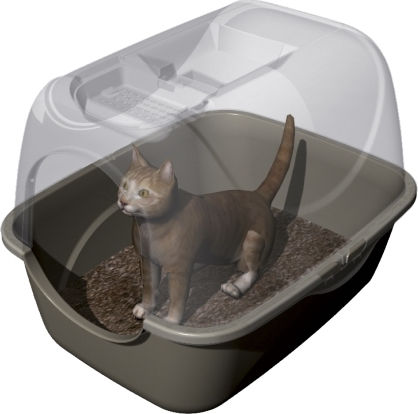 Bama Rattan Котешка тоалетна Затворена с филтър Кафяв Д41.8 x Ш50 x В39.6см