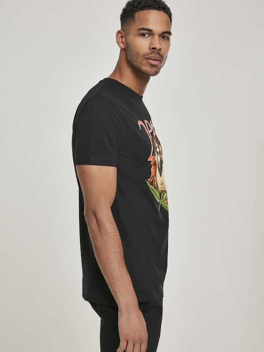 Mister Tee Fireleaf T-shirt Μαύρο Βαμβακερό Mister Tee Fireleaf T-shirt Μαύρο Βαμβακερό