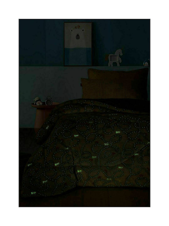 Palamaiki Kids Duvet Cover Glow in the Dark Single Trip Gray 160x220cm