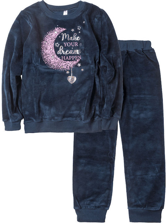 Dreams by Joyce Kids' Pajamas Winter Cotton Navy Blue