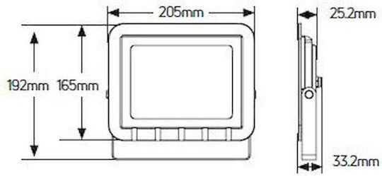 Geyer Waterproof LED Floodlight 50W Warm White 3000K IP65