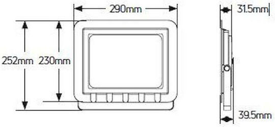 Geyer Waterproof LED Floodlight 100W Warm White 3000K IP65