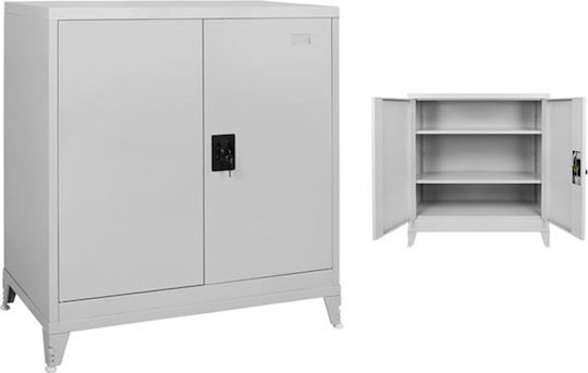 Doppelflügeliger Metallischer Galvanisierter Außenschrank 100x45x101cm
