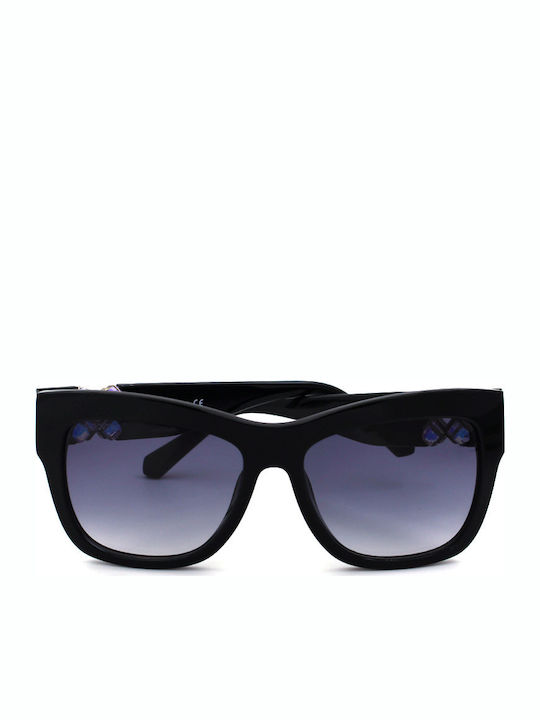 Swarovski Women's Sunglasses with Black Plastic Frame and Black Gradient Lens SW141 01B