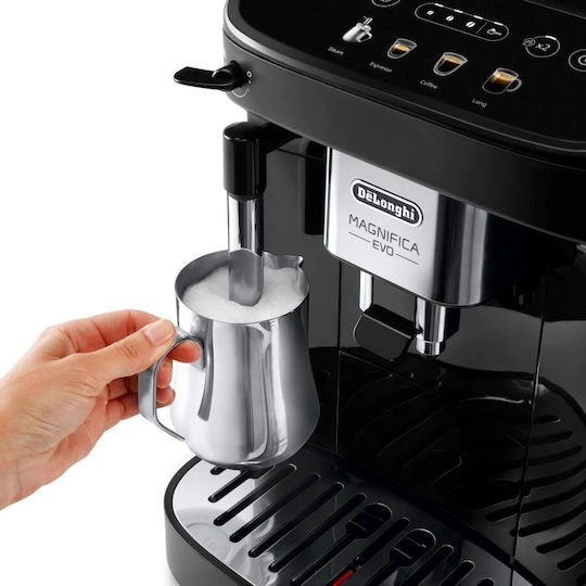 De'Longhi Magnifica Evo Automatische Espressomaschine 1450W Druck 15bar mit Mahlwerk Schwarz