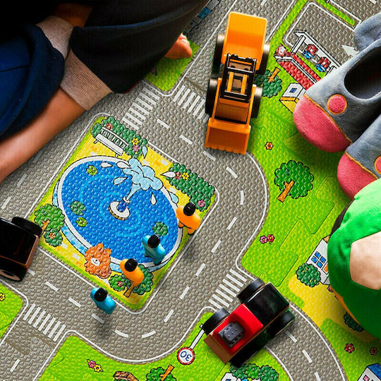 Relaxdays Puzzle De Podea Interactiv Cu Drumuri 9 Piese