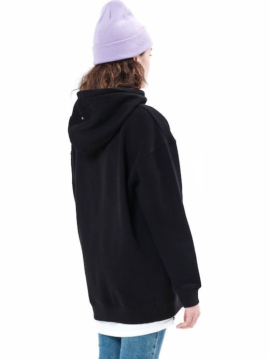 Basehit Women's Long Hooded Sweatshirt Black