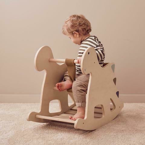 Kids Concept Ξύλινο Κουνιστό Παιχνίδι Δεινόσαυρος για 10+ μηνών για Βάρος έως 50kg Μπεζ
