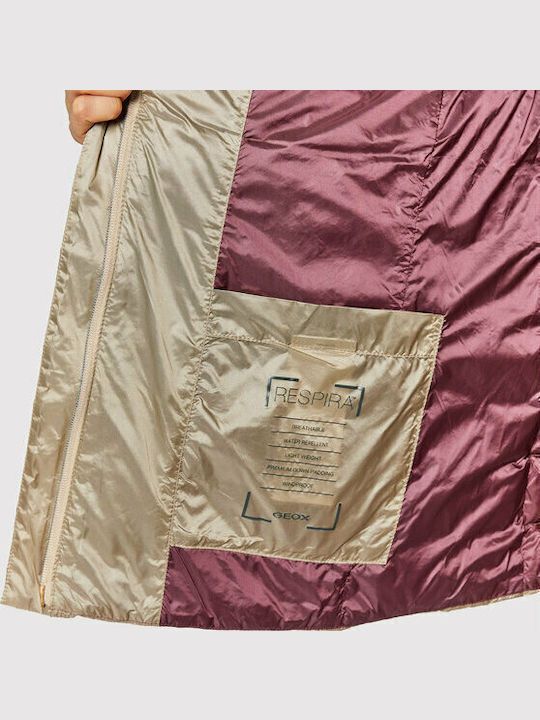 Jasen Kurz Damen Puffer Jacke für Winter Gold