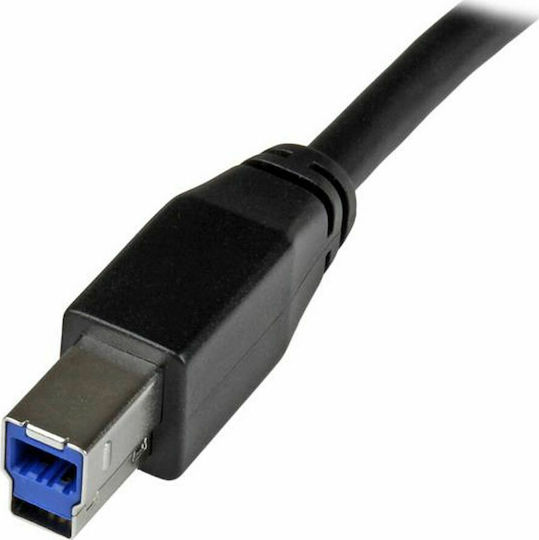 StarTech USB 3.0 Кабел USB-A мъжки - USB-B мъжки Черен 5м USB3SAB5M