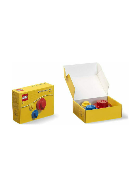 Room Copenhagen Lego Wall Bracket Детска закачалка за стена Многофункционална кука Пластмаса Red/Yellow/Blue 3бр