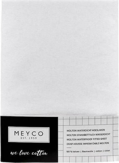 Meyco Protecție Impermeabilă pentru Pat Copii din Bumbac cu Echipament 70x140x2.4 cm