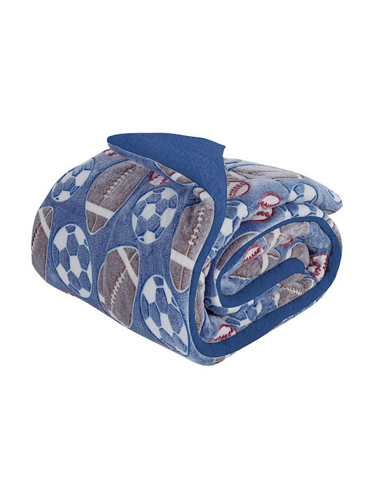 Das Home Kids Duvet Cover Glow in the Dark Single with Hollowfiber Filling 4773 Blue 160x220cm