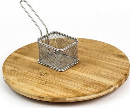 Kesper Drehbares Holzplatte Bamboo D35cm Servierplatte Drehend Hölzernes 35x35cm 1Stück