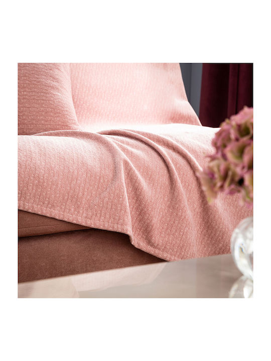 Gofis Home Valley Three-Seater Sofa Throw Velvet 180x310cm Sweet Pink 421/17