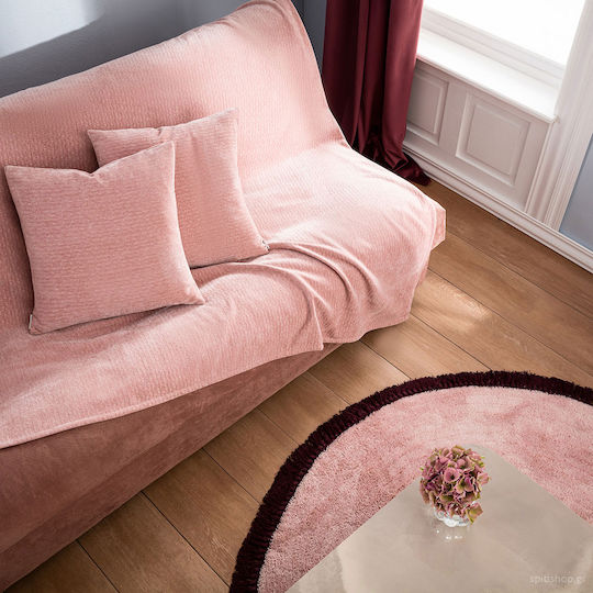 Gofis Home Valley Ριχτάρι Τετραθέσιου Καναπέ Chenille 180x350εκ. Sweet Pink 421/17