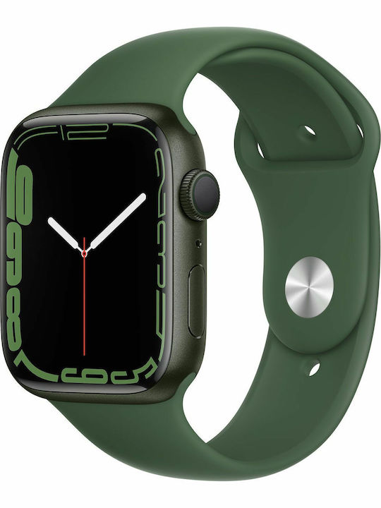 Apple Watch Series 7 Aluminium 41mm Αδιάβροχο με Παλμογράφο (Green)