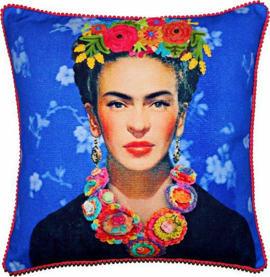 Synchronia Калъф За Възглавница Frida От 100% Памук Син 45x45см
