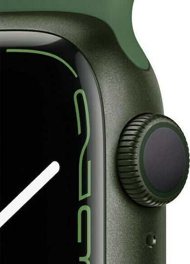 Apple Watch Series 7 Aluminium 45mm Waterproof with Heart Rate Monitor (Green)