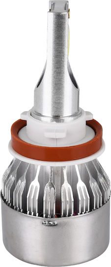 GloboStar Lampen Auto C6 Line H16 Canbus LED 6000K Kaltes Weiß 8-48V 72W 2Stück