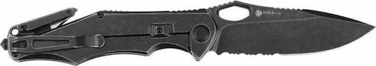 Ruike M195 Tactical Джобно ножче Черен в Калъф