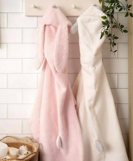 Mamas & Papas Hooded Baby Bath Towel Bunny Pink