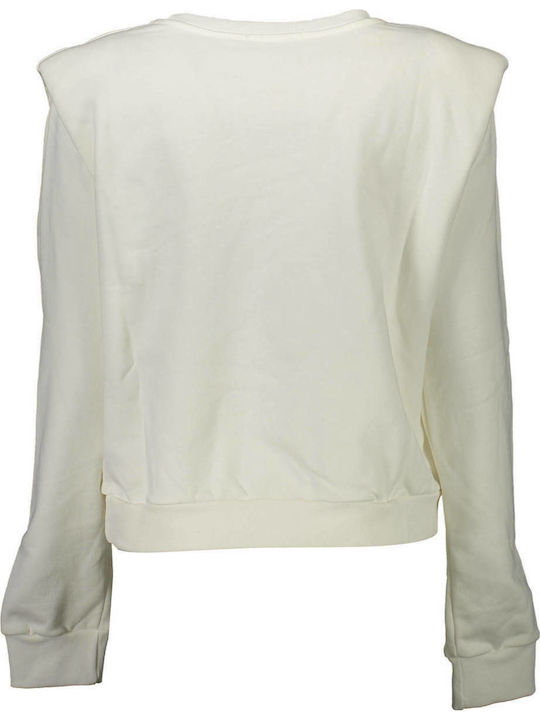 Gaelle Paris GBD10142 Women's Cropped Sweatshirt White GBD10142-BIANCO