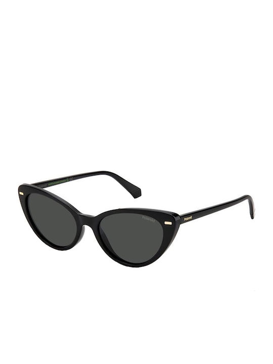 Polaroid Women's Sunglasses with Black Plastic Frame and Black Polarized Lens PLD4109/S 807/M9