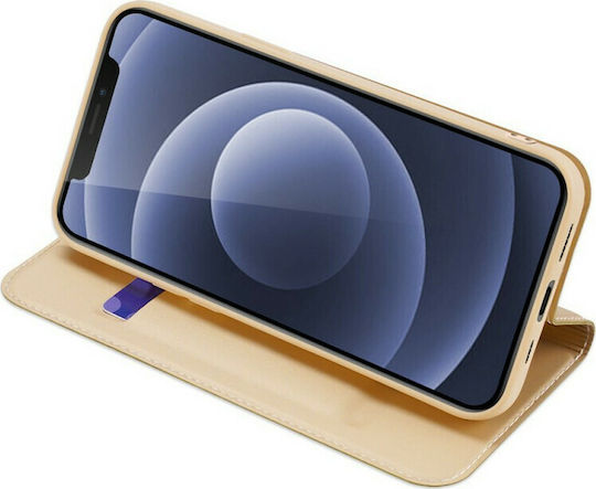 Dux Ducis Skin Pro Buchen Sie Synthetisches Leder Gold (iPhone 13)