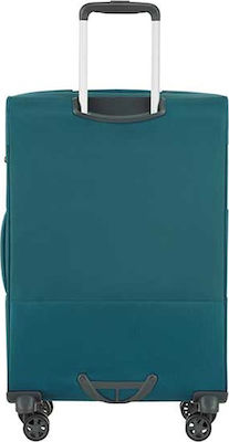 Samsonite Popsoda Medium Travel Suitcase Fabric Blue with 4 Wheels Height 66cm