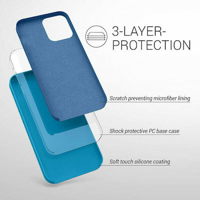 KWmobile Rubber Umschlag Rückseite Silikon Caribbean Blue (iPhone 12 Pro Max) 52644.224