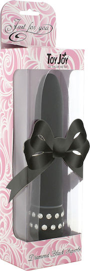 ToyJoy Diamond Superbe Κλασικός Δονητής 15.5cm Μαύρος