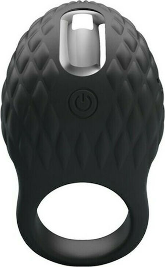 Pretty Love Heloise Silicone Vibrating Cock Ring Black