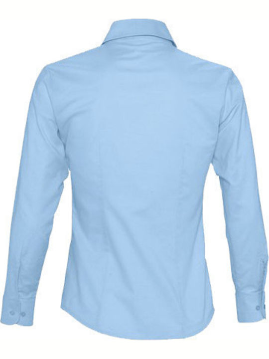 Embassy Women's Monochrome Long Sleeve Shirt Light Blue