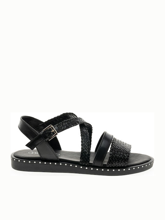 Emanuele Women's Flat Sandals Anatomic in Black Color