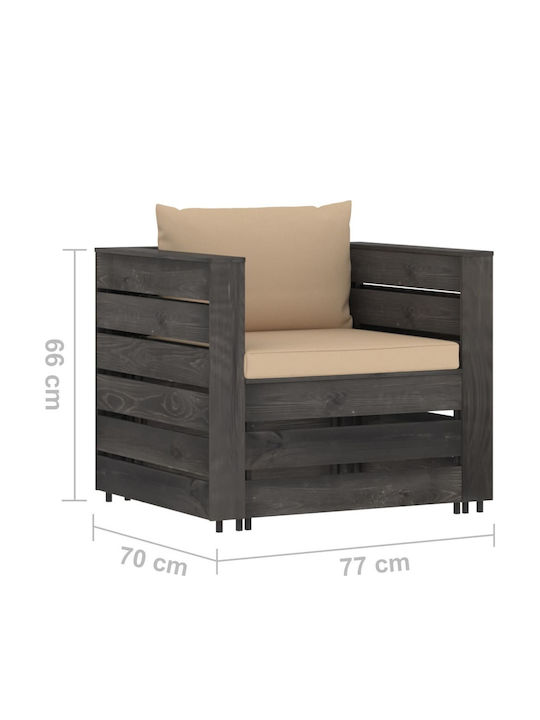 Living Room Set For Small Outdoor Spaces 2 Pieces Gray With Pillows