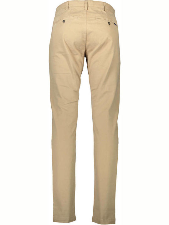 Gant Men's Trousers Chino Elastic in Slim Fit Beige