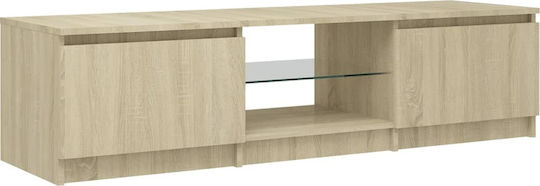 TV-Ständer mit LED-Beleuchtung Sonoma M140xT40xH35.5cm