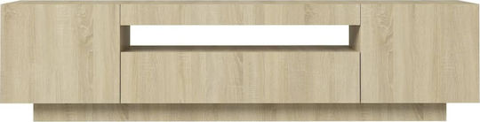 TV Stand with LED Lighting Sonoma L160xD35xH40cm